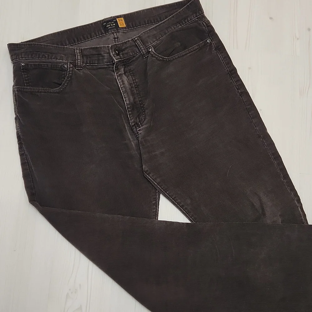 ​J.CREW 484 Slim Fit Corduroy Pants 36x32 Dark Grey Charcoal Preppy Minimalist